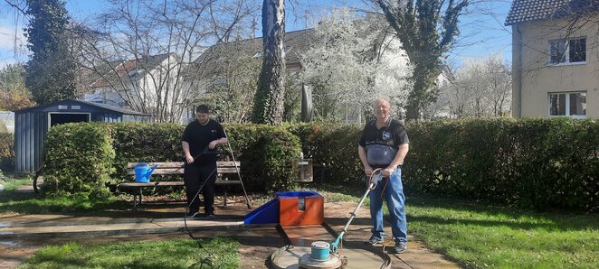 Auf der Anlage fand ein erster Arbeitseinsatz zur Vorbereitung der Anlage für den Spielbetrieb statt