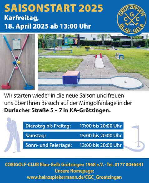 Das Foto zeigt den Flyer zur Wiedereröffnung der Anlage in 2025