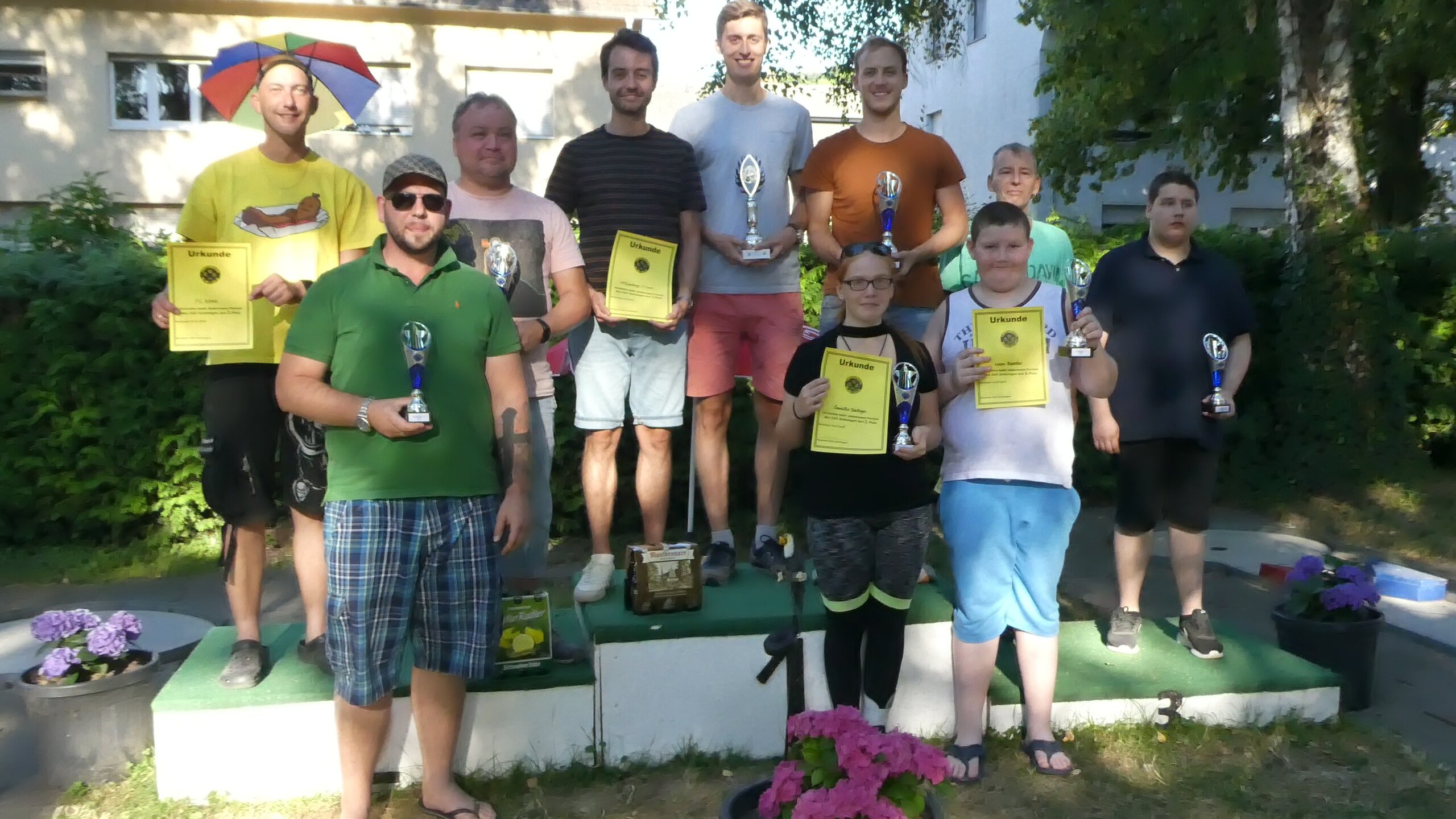Das Bild zeigt die Sieger des Jedermann-Turniers 2018