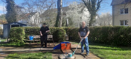 Auf der Anlage fand ein erster Arbeitseinsatz zur Vorbereitung der Anlage für den Spielbetrieb statt
