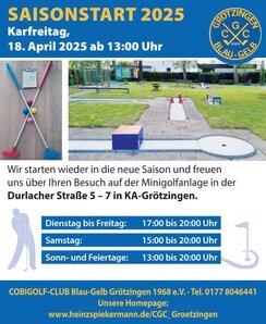 Das Foto zeigt den Flyer zur Wiedereröffnung der Anlage in 2025