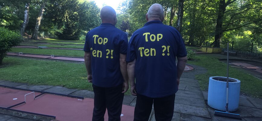 Sven Janz  (links), Thomas Rastetter und ihr gesetztes Ziel "Top Ten?!"  Foto: Sven Janz