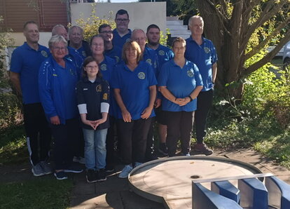 Das Foto zeigt das Grötzinger Team beim Weininsel-Pokalturnier