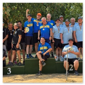 DM Cobigolf - Krumbach 2026 - Siegerehrung<br /><br />©Ash Peithmann (1. Essener CGC Blau-Gold)