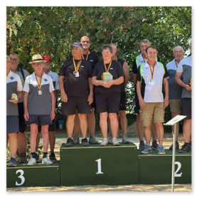 DM Cobigolf - Krumbach 2026 - Siegerehrung<br /><br />©Ash Peithmann (1. Essener CGC Blau-Gold)