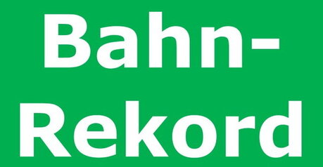 Das Bild zeigt das Wort Bahn-Rekord